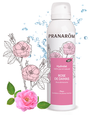 Hydrolat aromatique de rose de damas