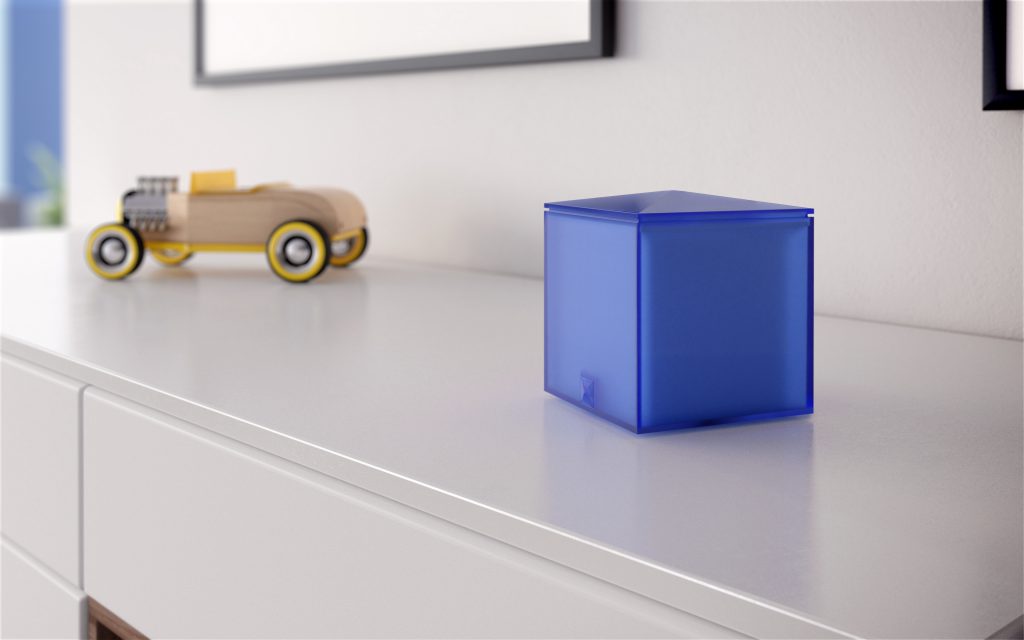 diffuseur ultrasonique : diffuseur cube bleu